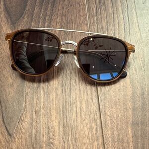 Diff Eyewear Camden whiskey silver polarized new with case Sunglasses unisex